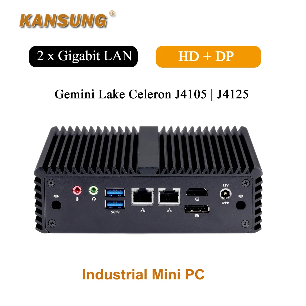 KANSUNG-Processeur In-tel Celeron Gemini Lake, K730P, J4105, prise DDR4, mini PC 600, 2 LAN, 5 USB