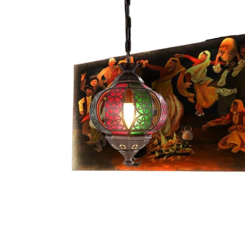 

Arab style retro all-copper lamp, European living room lamp, American copper lamp