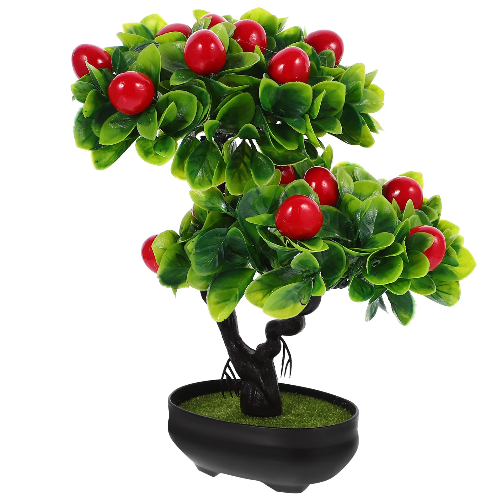 

Potted Artificial Fruit Tree Faux Bonsai Tabletop Decor Light Not Easy to Break Ideal for Gifts Artificial Fruit Tree with Pot