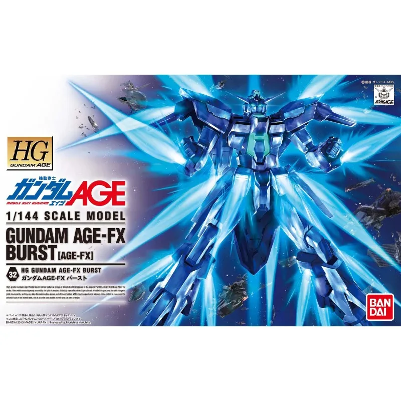 

In stock Bandai Genuine HG 1:144 GUNDAM AGE-FX BURST Gundam Anime Action Figure Assembly Model Toys Gifts