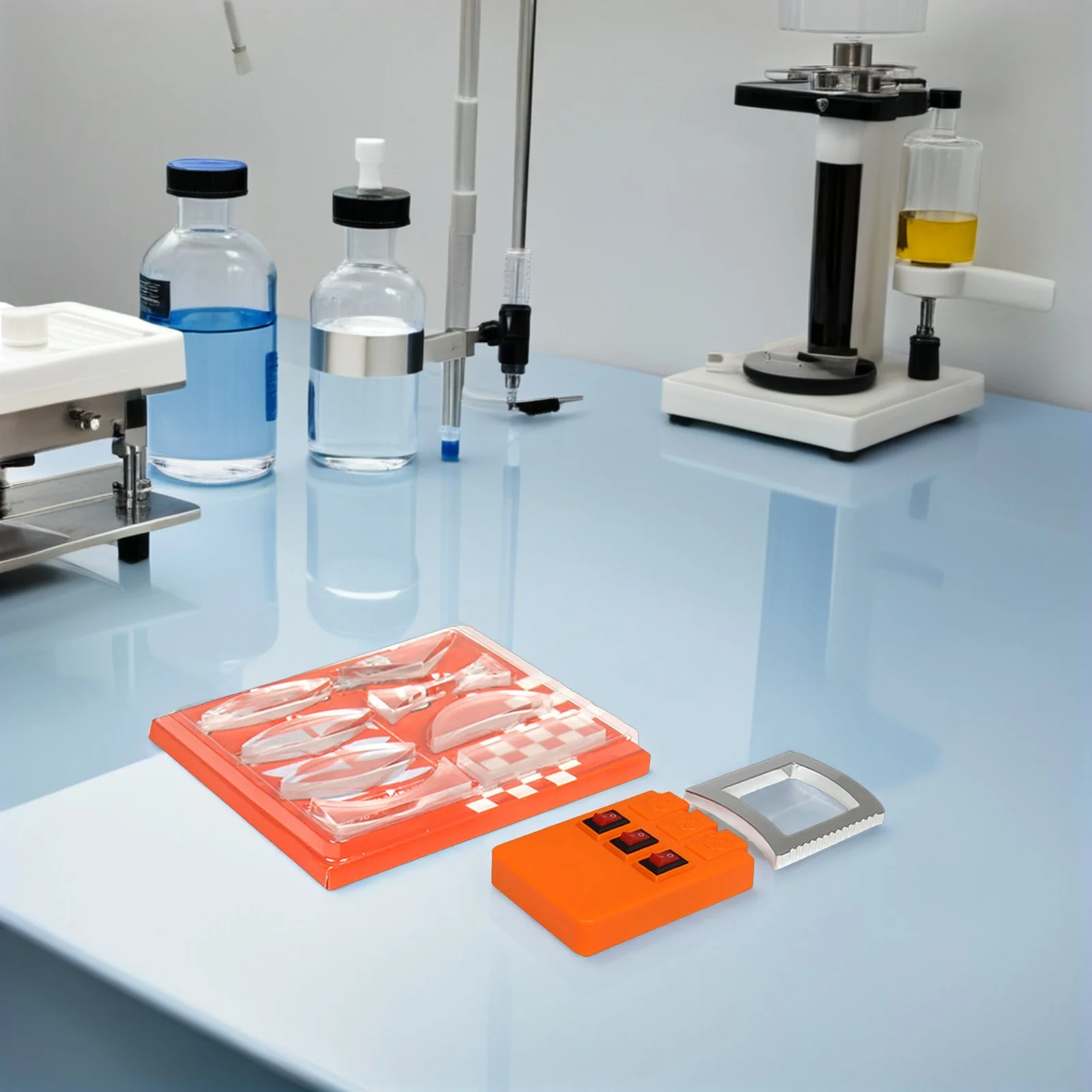 1 Set Physics Science Optical Experiment Set Educational Physics Tools Convex Concave Lenses Prism Reflection Refraction Science