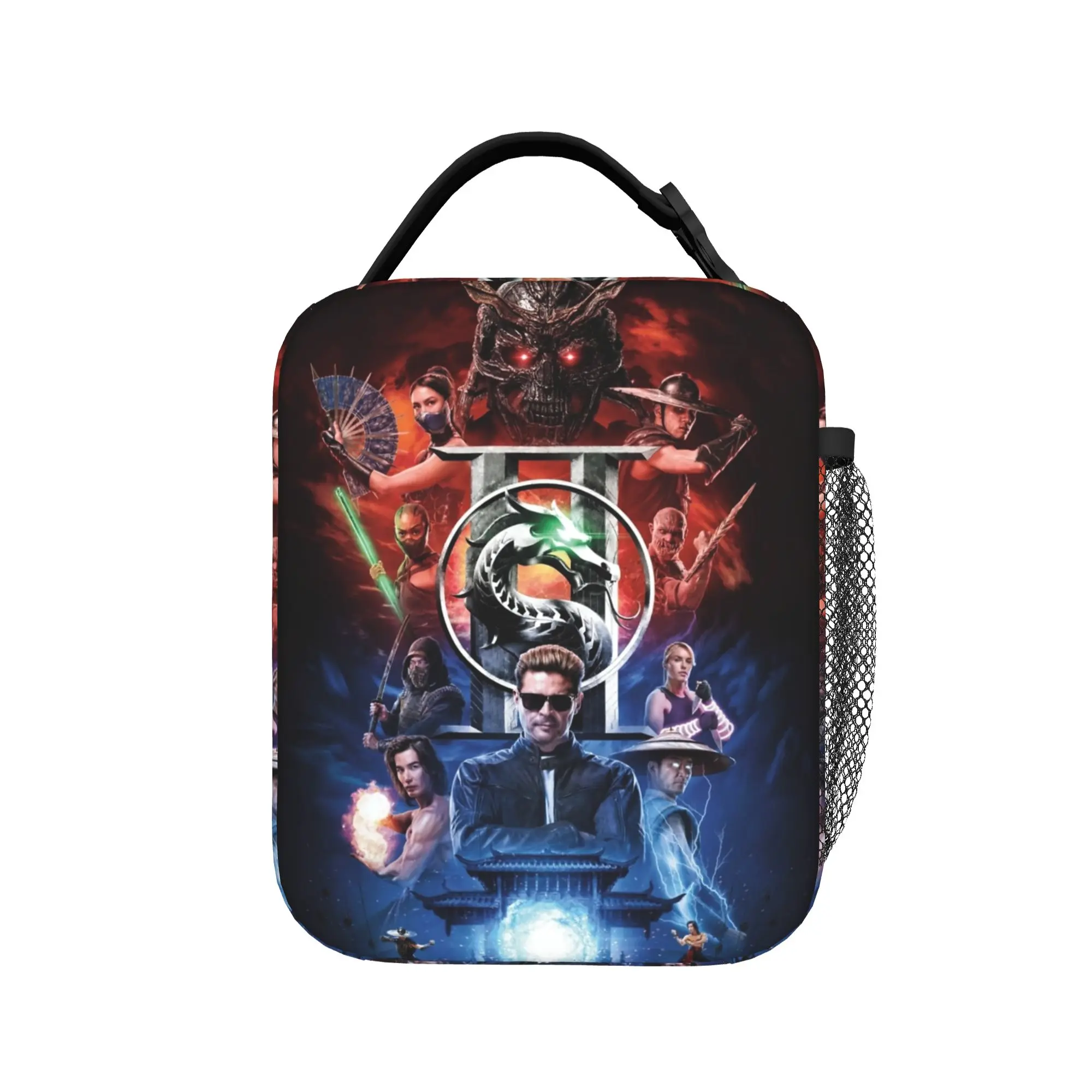 

Mortal Kombat 2 Insulated Lunch Bags Cooler Bag Reusable,Lunch Container Portable Lunch Box Tote Food Handbags School Travel