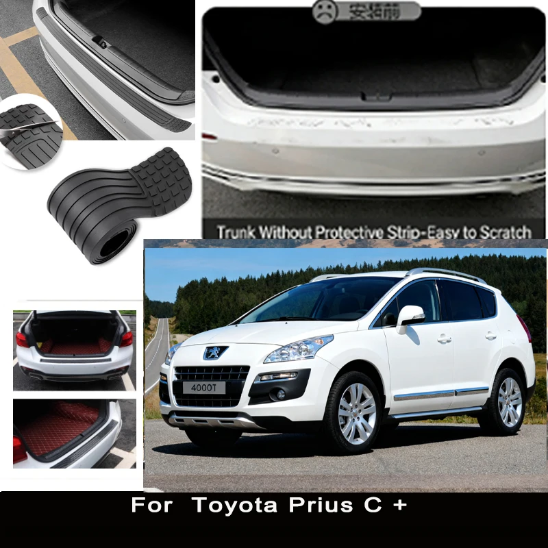 

For Peugeot 4007 Rear Trunk Guard Plate Sticker Car Rear Bumper Trim Anti-Kicked Scratch Protector Sticker Strip