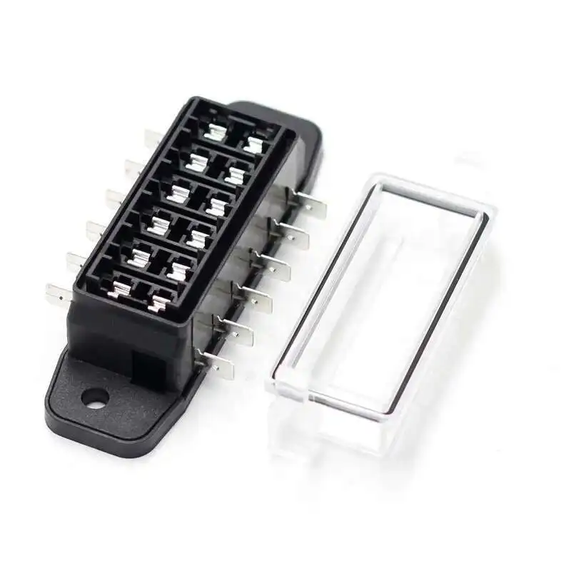 

Excavator Marine Tractor 6 Way 12V Standard Circuit Car Box DC Electrical Waterproof RV Auto Blade Fuse Block With Cover
