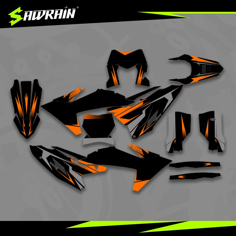 

Мотоциклетные графические фоны Sawrain, наборы наклеек для KTM EXC XCW SXF 23-25SXF 24-26EXC 008