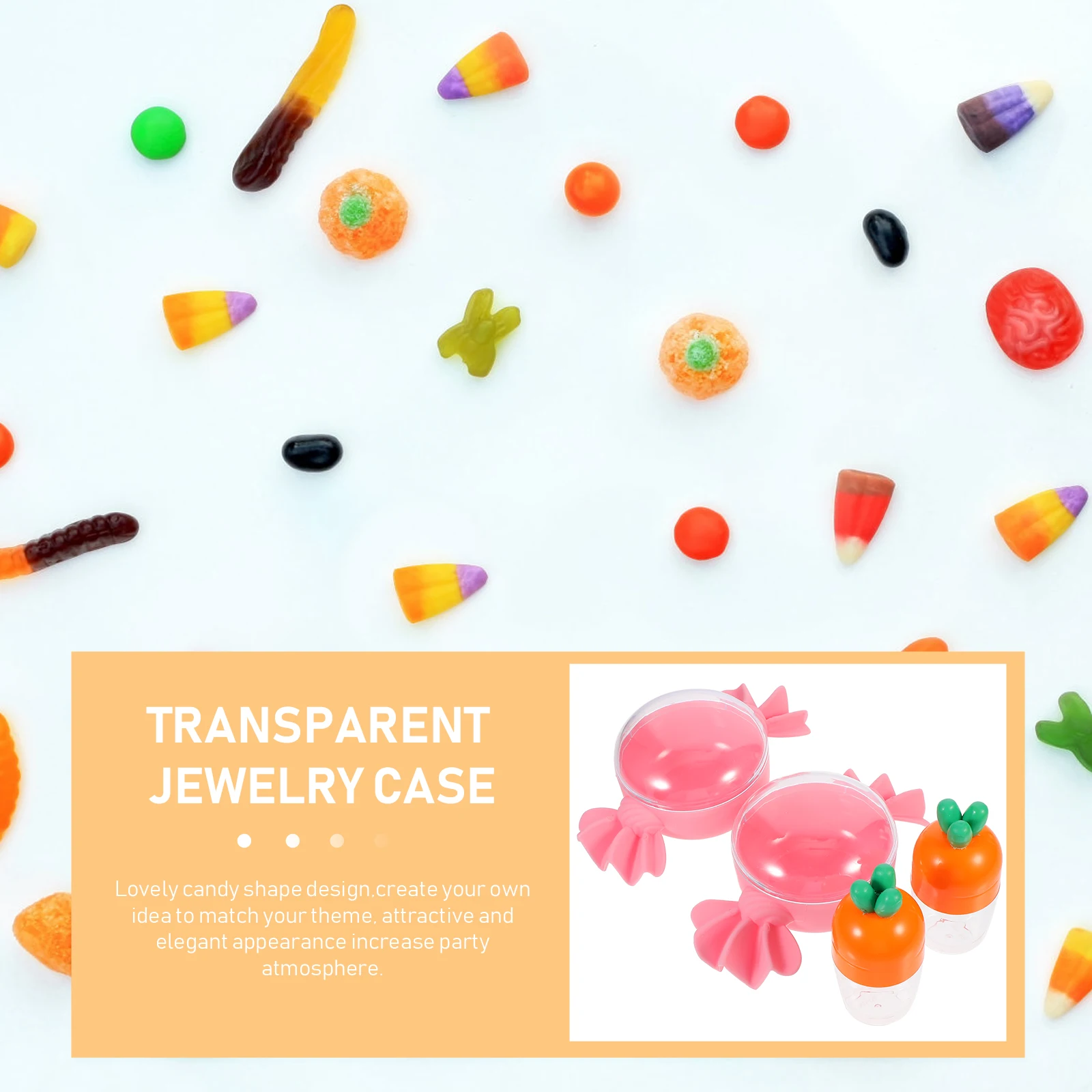 

4 Pcs C y Storage Boxes Transparent PP Material Wedding Party Favors Snack Holder Jewelry Case Treat Containers Lovely Design