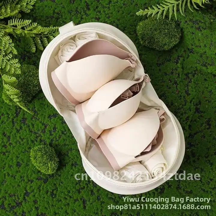 

Portable Underwear Bra Storage Box Transparent Dust-proof Multi-layer Large Capacity round Bag for Household Minimalist Design