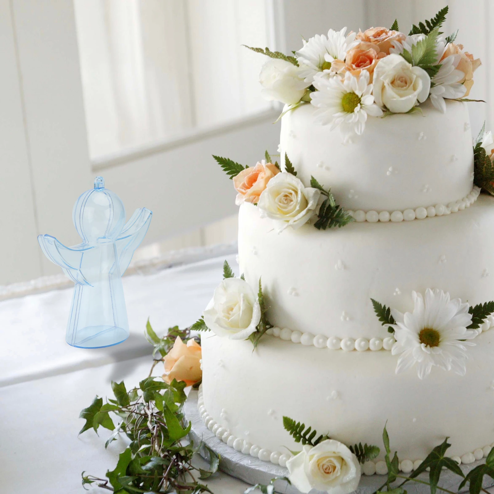 

6Pcs Candy Storage Box Transparent Plastic Angel Shaped Treat Container Creative Gift Packaging Small Box Candy Container