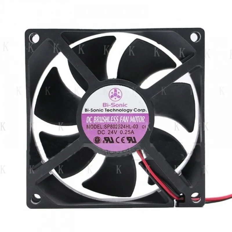 

C FOR Bi-Sonic SP802524HL-03 8025 DC 24V 0.25A 2 Pin 80*80*25mm Cooling fan