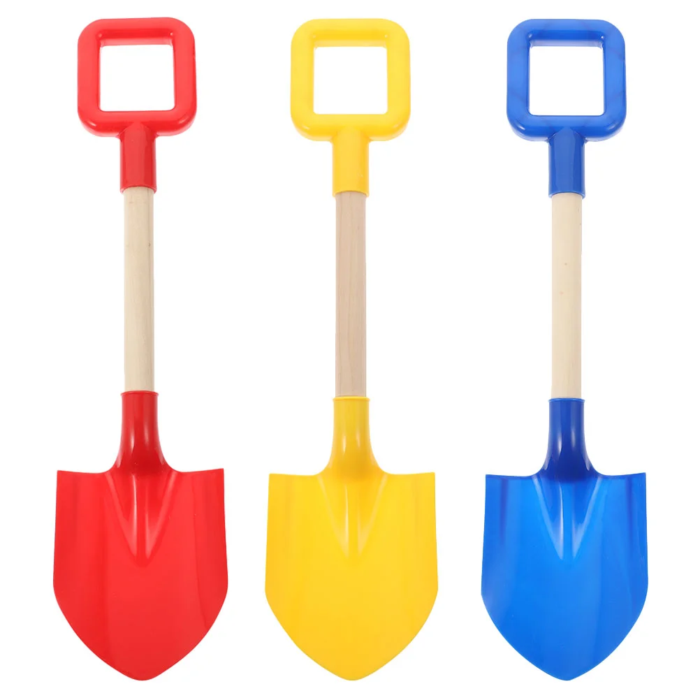 3 Pcs Beach Shovels for Kids Toy Toys Outdoor Colored Small Seaside Playing with Sand Set The Reusable Child