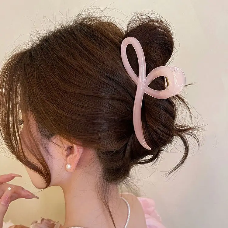 

HOT SALE Elegant Jelly Color Bow Hair Claw For Women Girls Sweet Hair Ornament Hair Clips Hairpin Fashion Hair Accessories