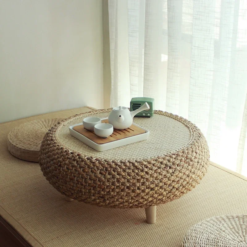 

Table Tatami Small Coffee Japanese Simple Kang Floor Low Solid Wood Window Computer Round