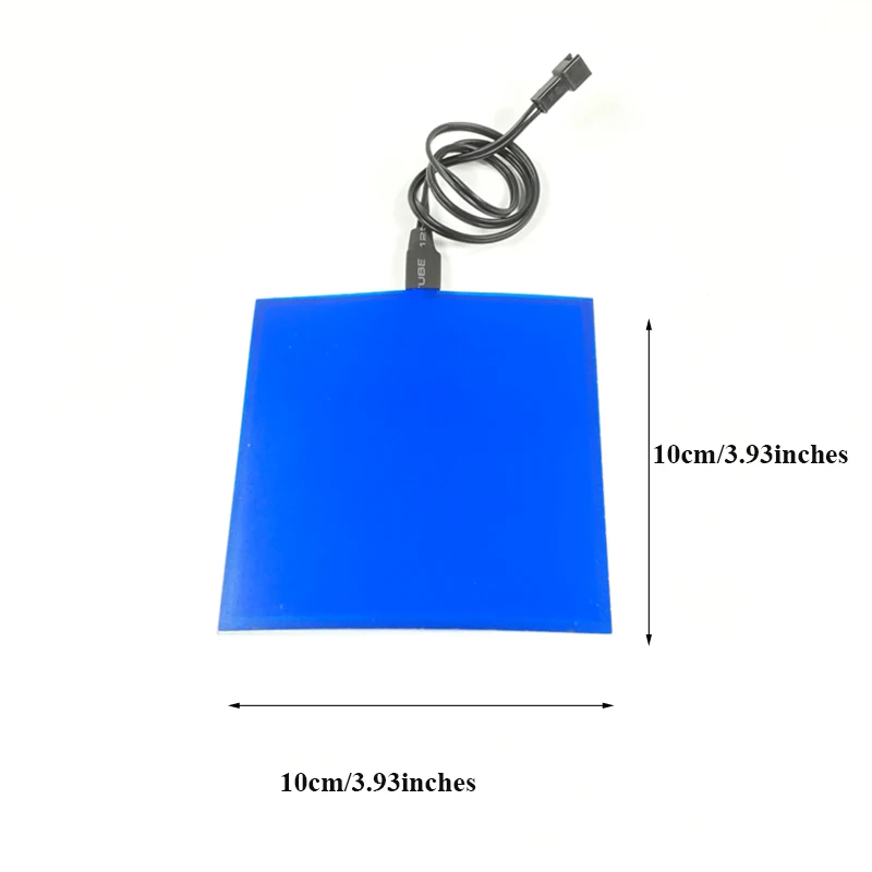10X10CM Glowing EL Sheet EL Panel Flexible Electroluminescent Cold Light For Holiday Glow Party Supplies DIY Model Light Source