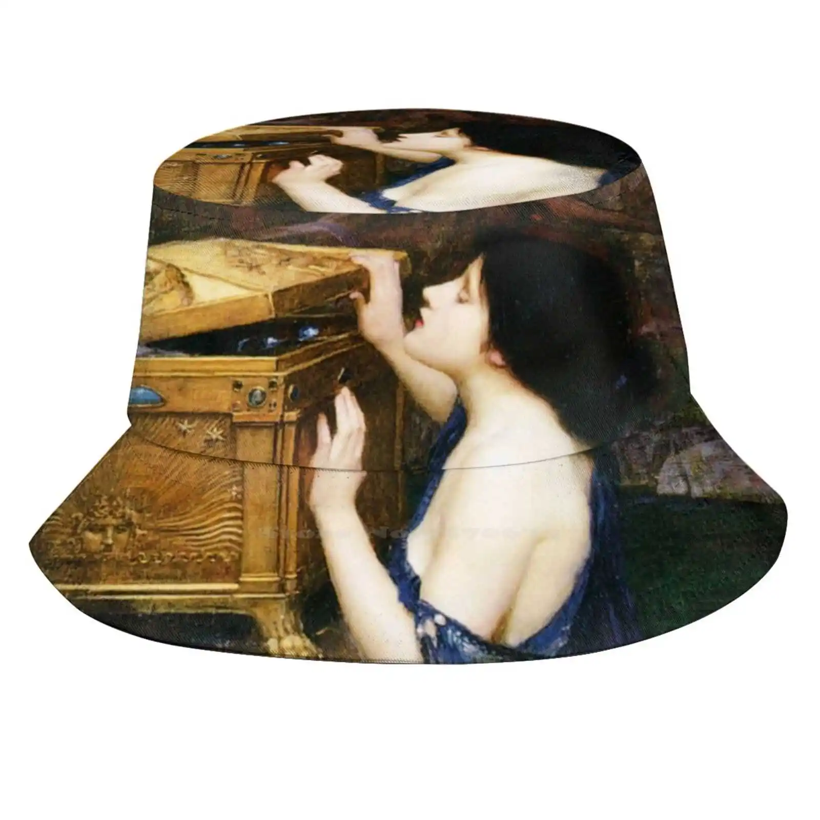 , By John William Waterhouse Foldable Panama Bucket Hat Cap John William Waterhouse Romanticism Mythological Painting Style