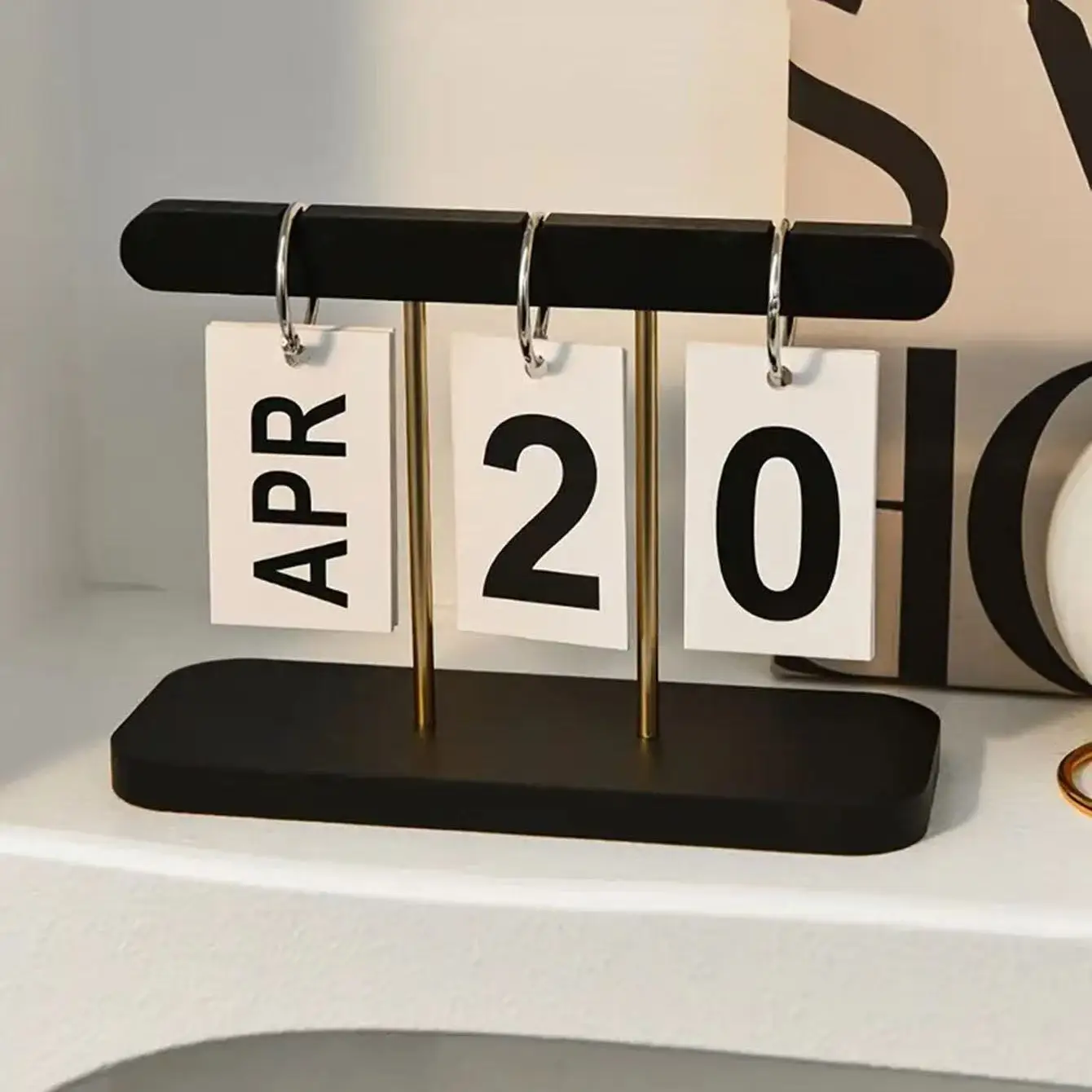 Korean Wooden Perpetual Calendar Ins Simple Flip Table Calendar Desktop Atmosphere Decoration Ornaments Date Calendar Gifts