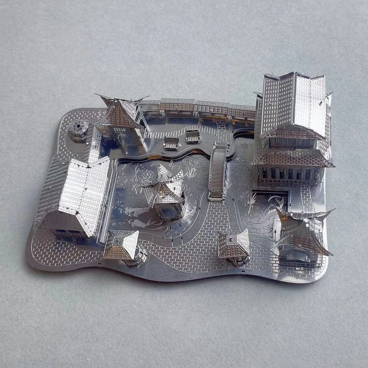Classical Suzhou Gardens 3D Metal Puzzle Architectural Landscape Assembly Model Laser Cutting Puzzle Jigsaw Toys For Kids Adult
