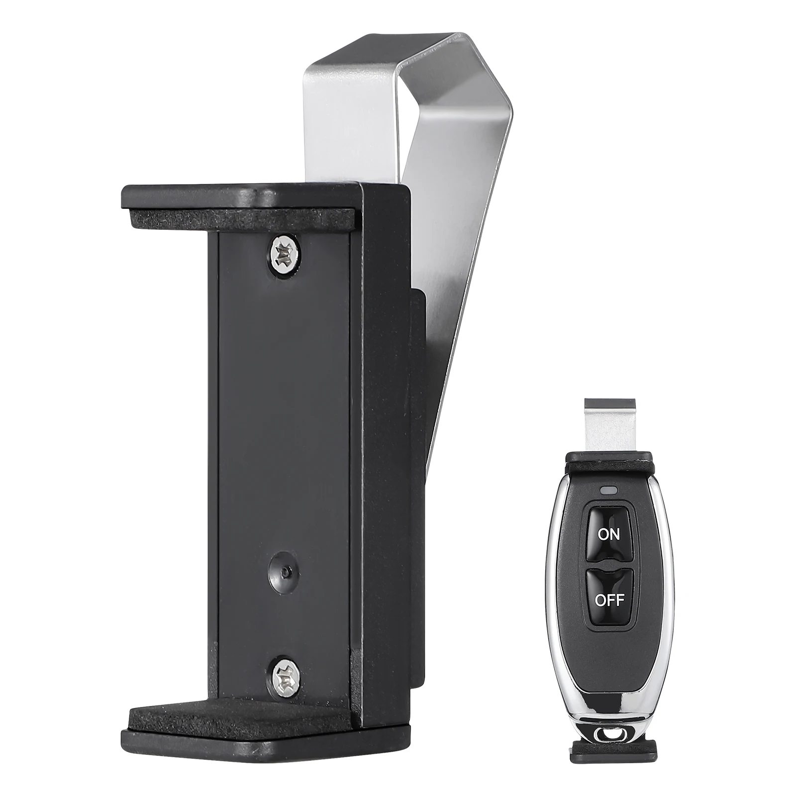 

Visor Clip Remote Control Holder Stainless Steel Garage Door Opener Universal Design Easy Install Travel Friendly