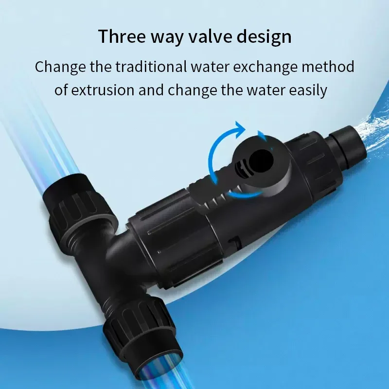 12/16mm Double Tap Quick Release Connector Fish Tank Hose Pipe 3-Way Valve Aquarium Filter Connector Aquarium Accessories