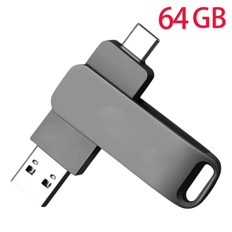 NEUER USB3.2 USB-Stick 512GB OTG Pen Drive Hochgeschwindigkeits-USB-Stick mit Typ-C-Anschluss, Echte Kapazität, Metall-Pendrive für Handy und Computer