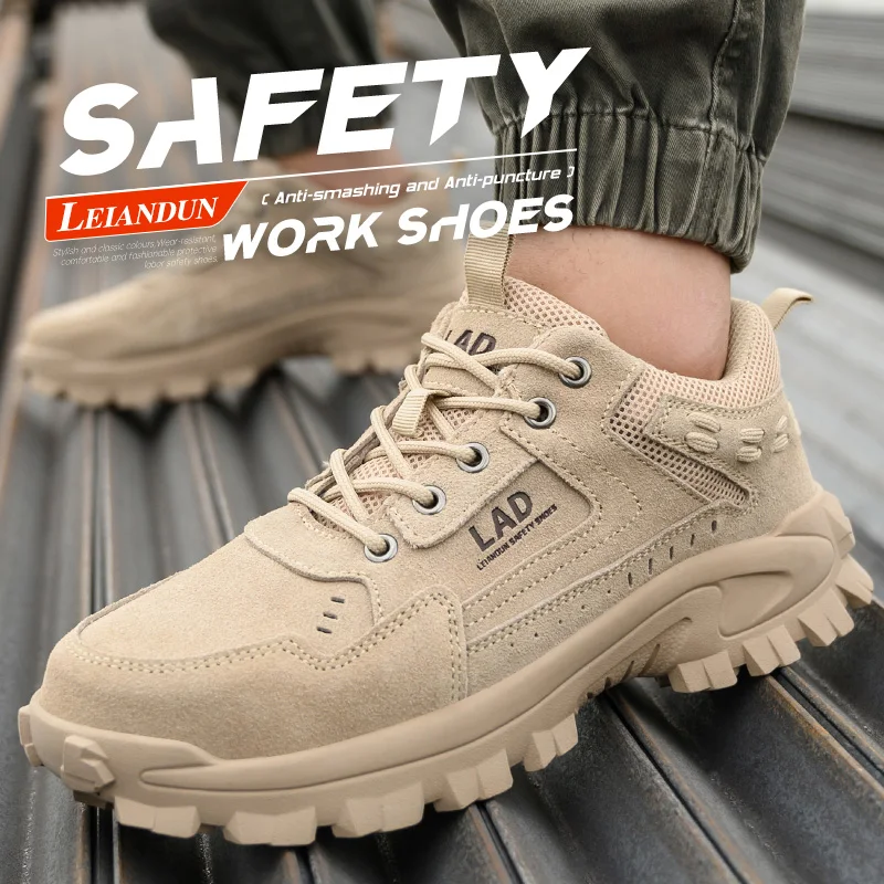 leiandun-breathable-and-comfortable-safety-shoes-anti-smashing-and-anti-piercing-rubber-sole-steel-toe-work-shoes