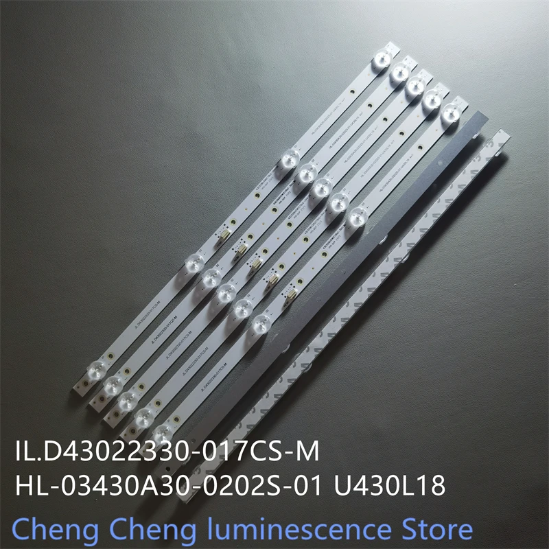 7PCS LED Backlight Lamp strip LED17E405 HBH-L1 light bar JL.D43022330-017CS-M HL-03430A30-0202S-01 E493461 U430L18 4X7 4led