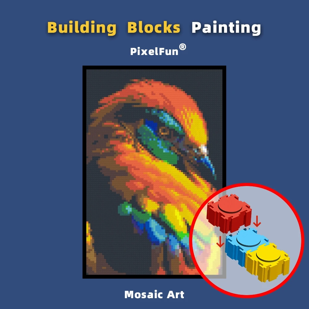 Diy World Brand Building Blocks Painting Mosaic Pixel Dots Art Eagle Parrot Picture Photo Custom Birthday Gifts For Adult Toys