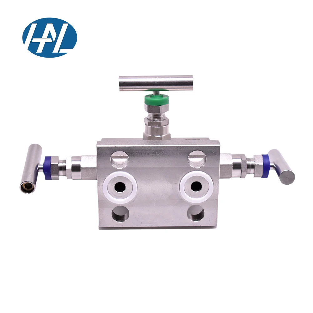 316 Stainless Steel High Pressure T-type Instrument Manifold Needle Valve 2/3/5 Manifold Valves for Gas Control
