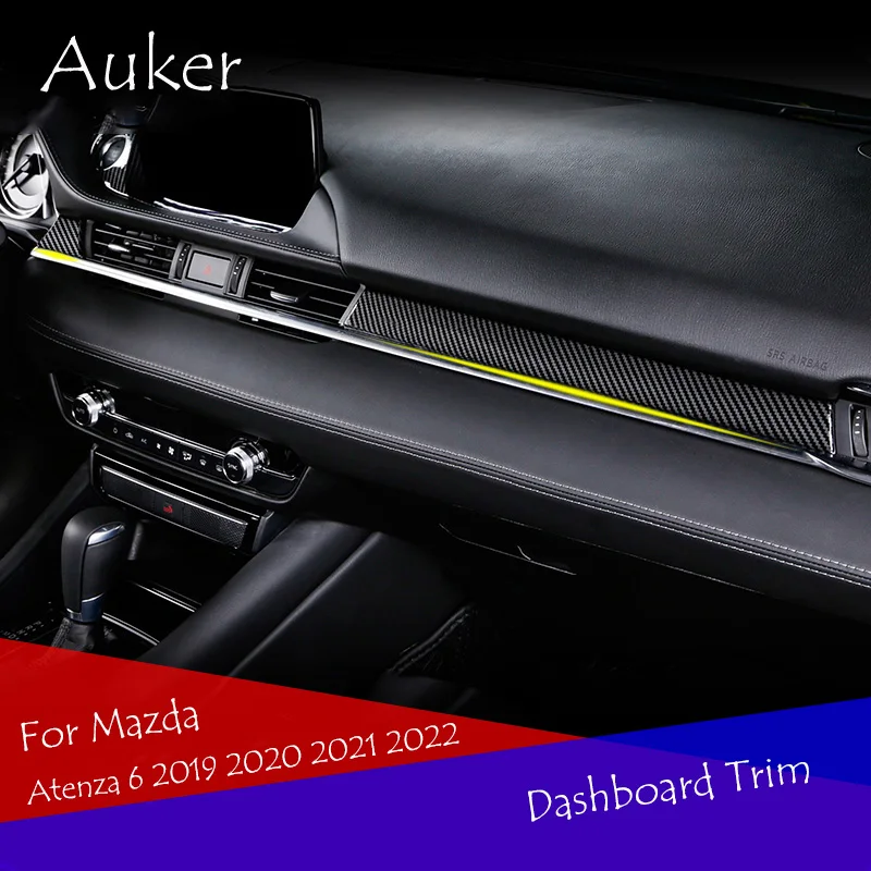 Car Dashboard Center Control Edge Protective Trim Garnish Sticker Strips Cover Styling 3Pcs/Set For Mazda 6 Atenza  2019-2022