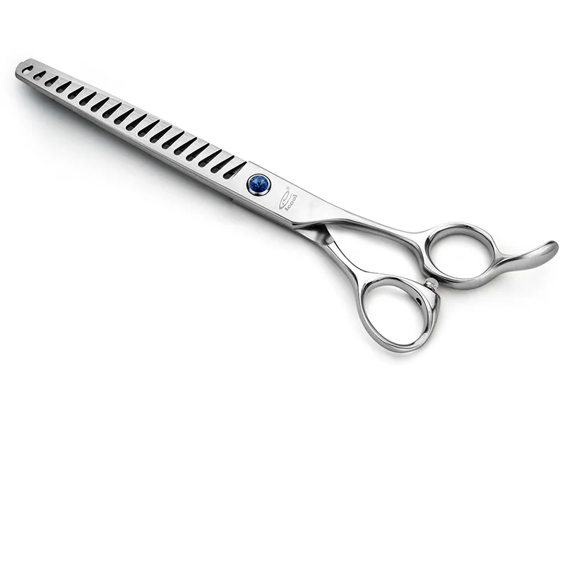 7 Inch Dog Scissors Pet Professional Scissors Fish Bone Serrated 440C Steel Scissors for Dogs Cat Pets Hair Cutting