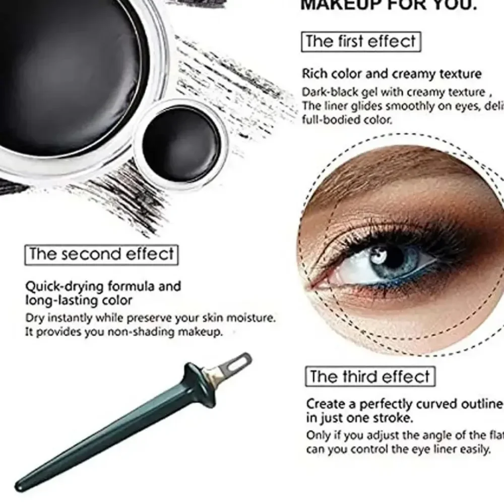 Outils de guide d'eye-liner en silicone réutilisables, eyeliner facile, gel sans saut, brosse pour les yeux, mains tremblantes, nouveau, 2024, 1 pièce