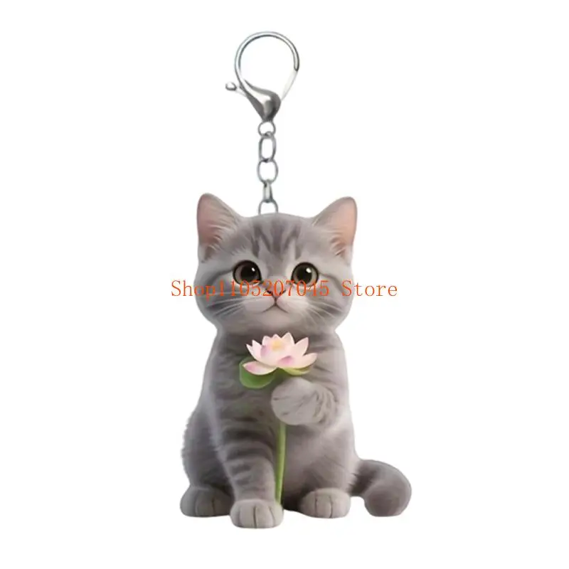 37cd colorido creativo pequeños gatos llavero para mujeres hombres Ketten llavero lindo Jewelr