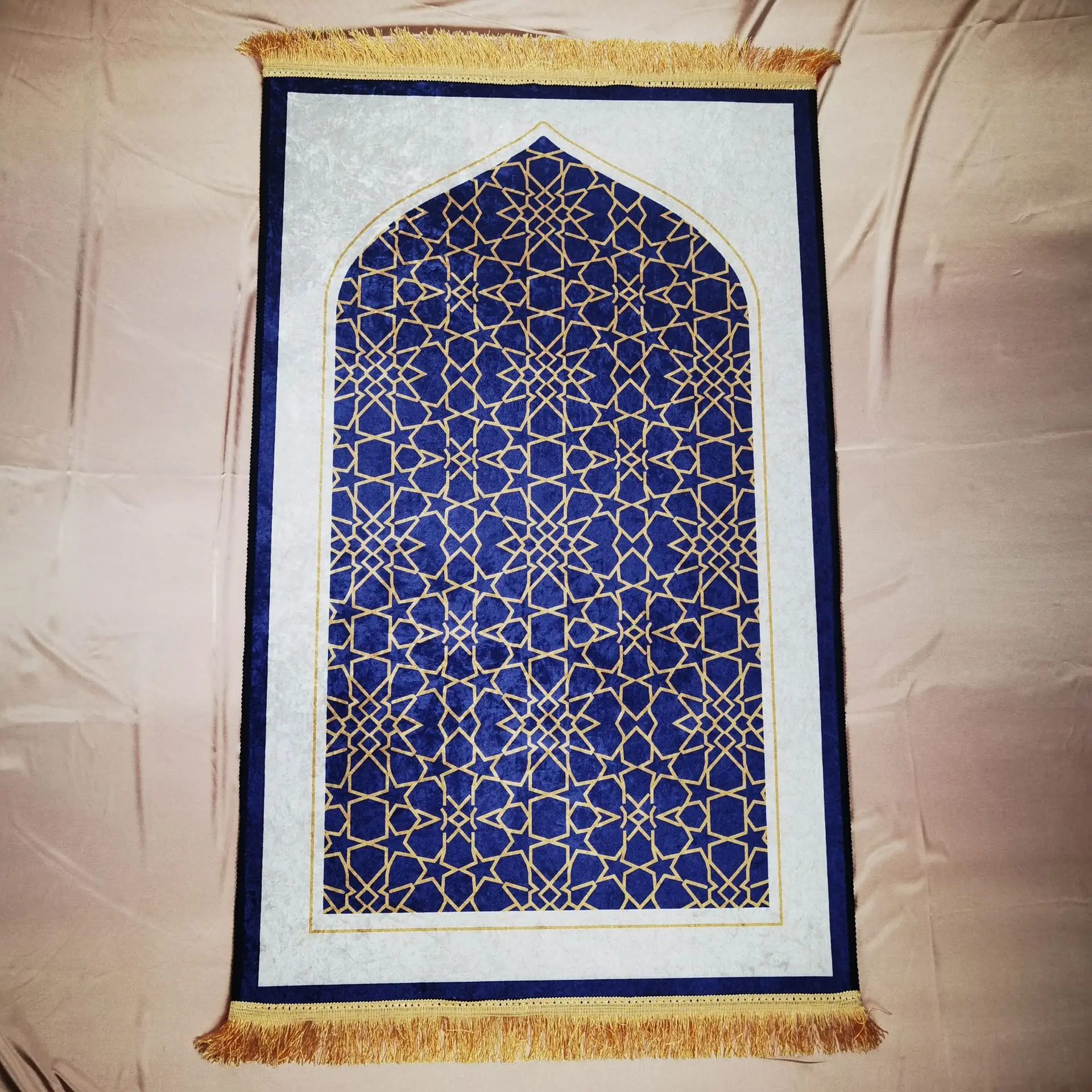

Gold Diamond Prayer Carpet Thickened Fleece Mat Square Living Room Soft Non Slip Floor Cushion