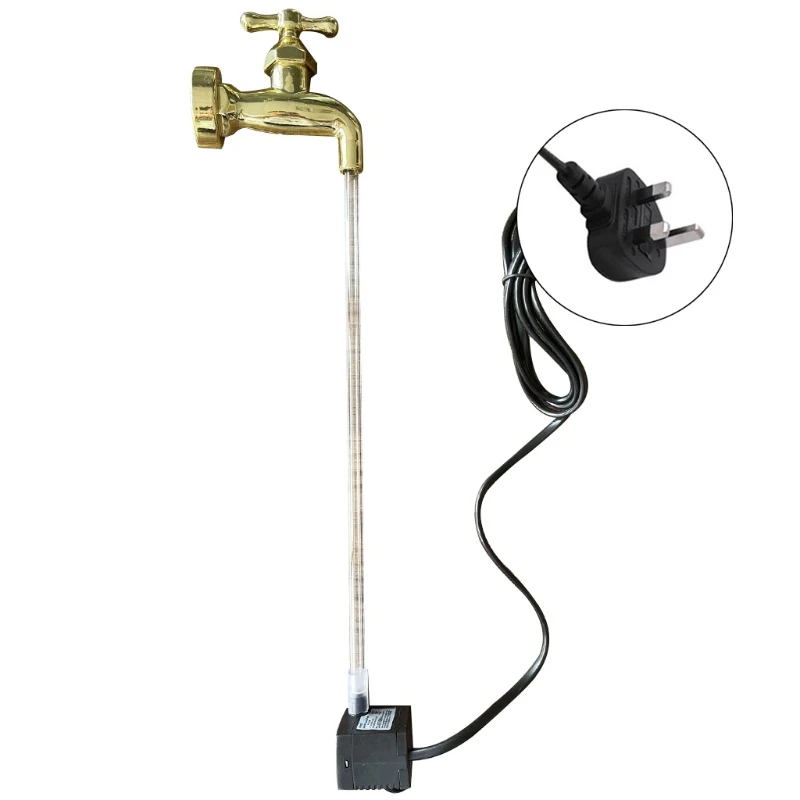 Bico água com fluxo invisível, regador, fonte torneira flutuante, decoração faça você mesmo