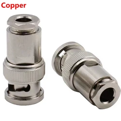 1-10Pcs Q9 BNC Male Plug Connector BNC Male Clamp Solder for RG58 RG142 LMR195 RG400 Coax Cable RF Fast Delivery Brass Copper