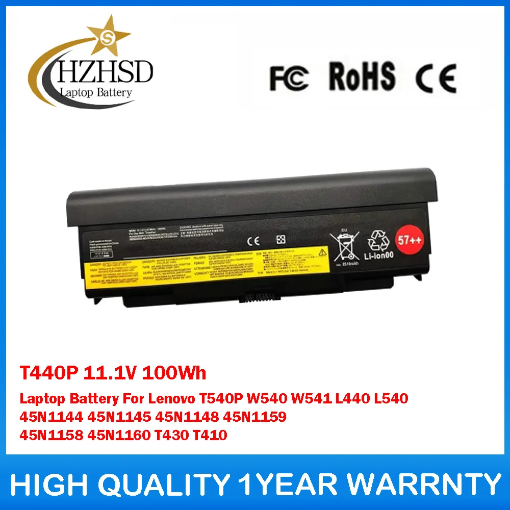 

T440P 11.1V 100Wh Laptop Battery For Lenovo T540P W540 W541 L440 L540 45N1144 45N1145 45N1148 45N1159 45N1158 45N1160 T430 T410