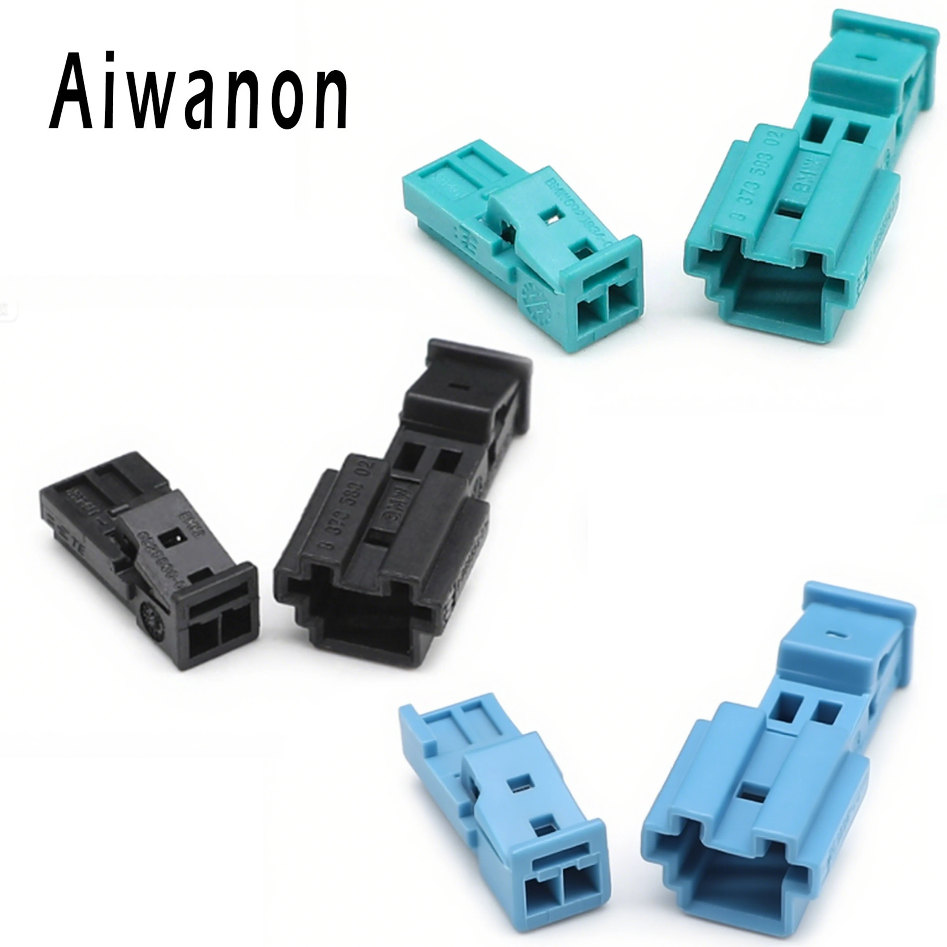 

1 Set 2 Pin 9-968554-1 Car Audio Modified Atmosphere Light Electrical Connectors Female Male Plug 9-968699-1 1-1718333-1 for BMW