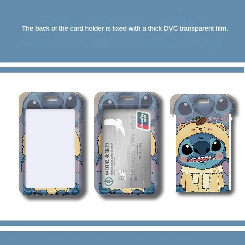 Anti loss cute animePotdemiel Angel Stitch cartoon card case slide cover durable embossed card case in stock