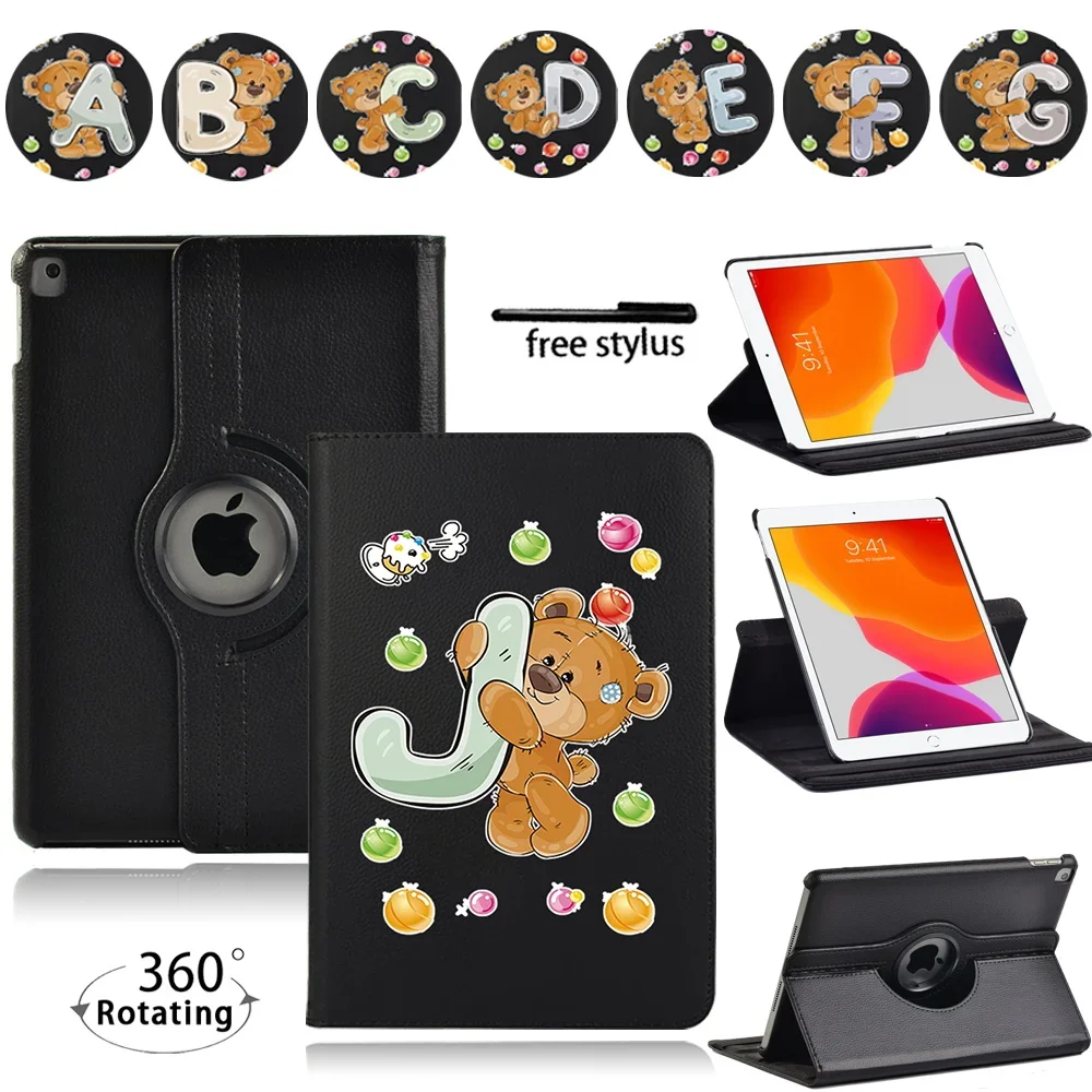 

Tablet Case for Apple IPad 8th Gen A2270/A2428/A2429/A2430/7th Gen A2197/A2198/A2200 360 Rotating Automatic Sleep Wake Cover+pen