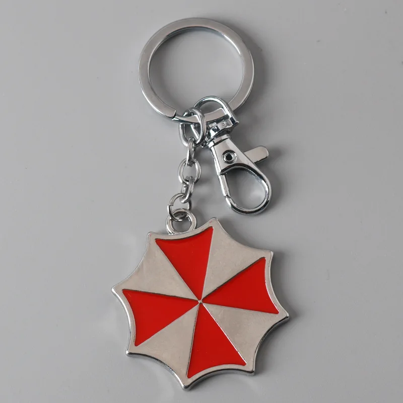 Residents Evils cosplay pendant necklace Keychain Toy Umbrella Corporation Symbol Chaveiro Sublimation Blank Keyring fans Gifts