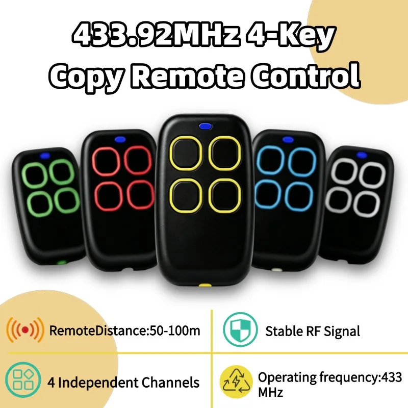 Universal Duplicator Garage Remote Controller Command Clone Self-copying Automation Gate 433.92 MHz 433Mhz Fixed Code