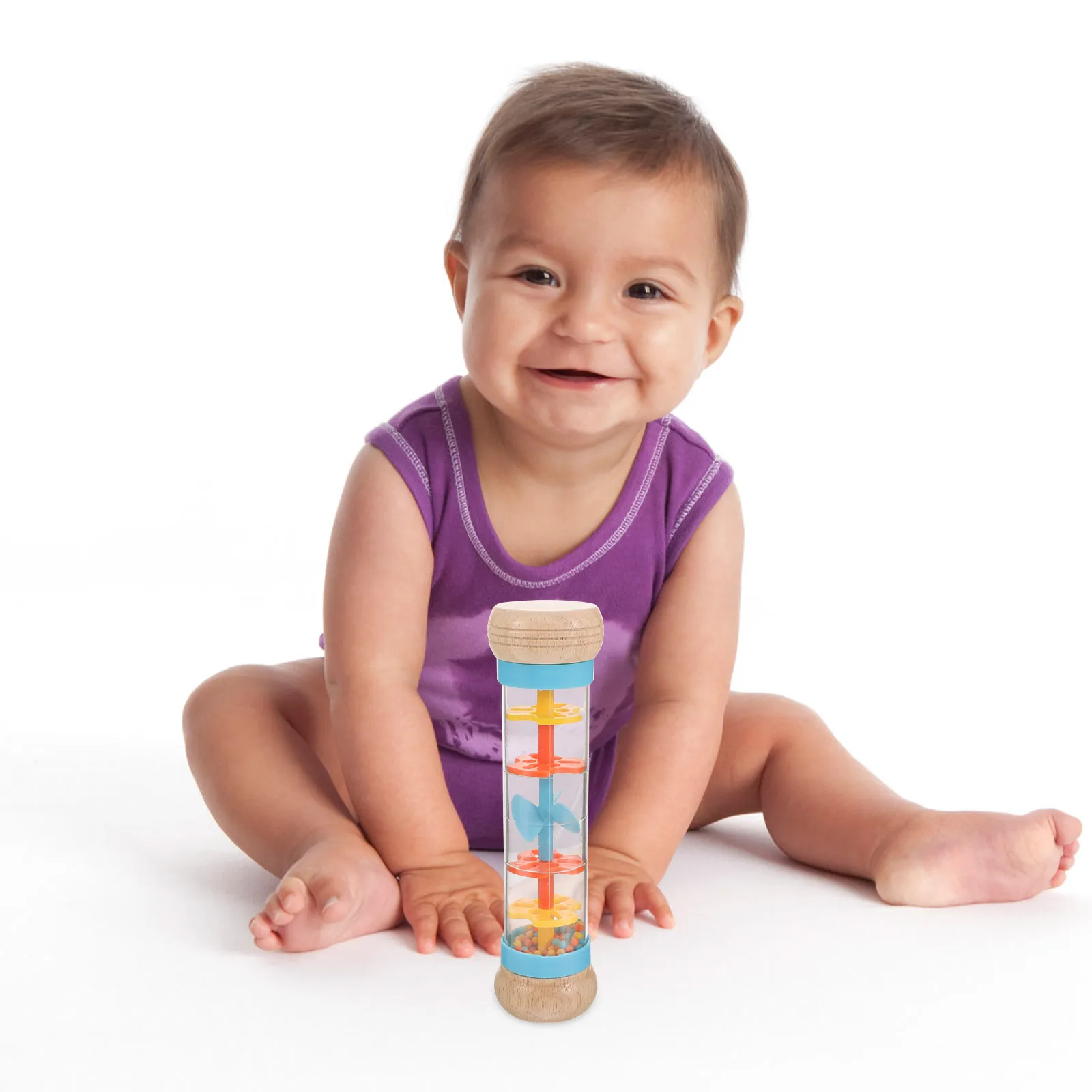 

Rain Sound Instrument Teaching Aids Kids Musical Toys Cognitive Baby Playthings Rainbow Rainstick Educational Tools Safe Durable