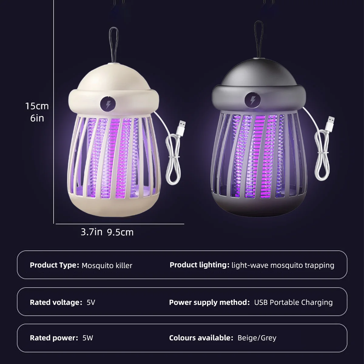 Mini Outdoor Electric Mosquito Killer Lamp Indoor Automatic Mosquito Trap Home USB Mosquito Catcher Mosquito Eliminator image 4