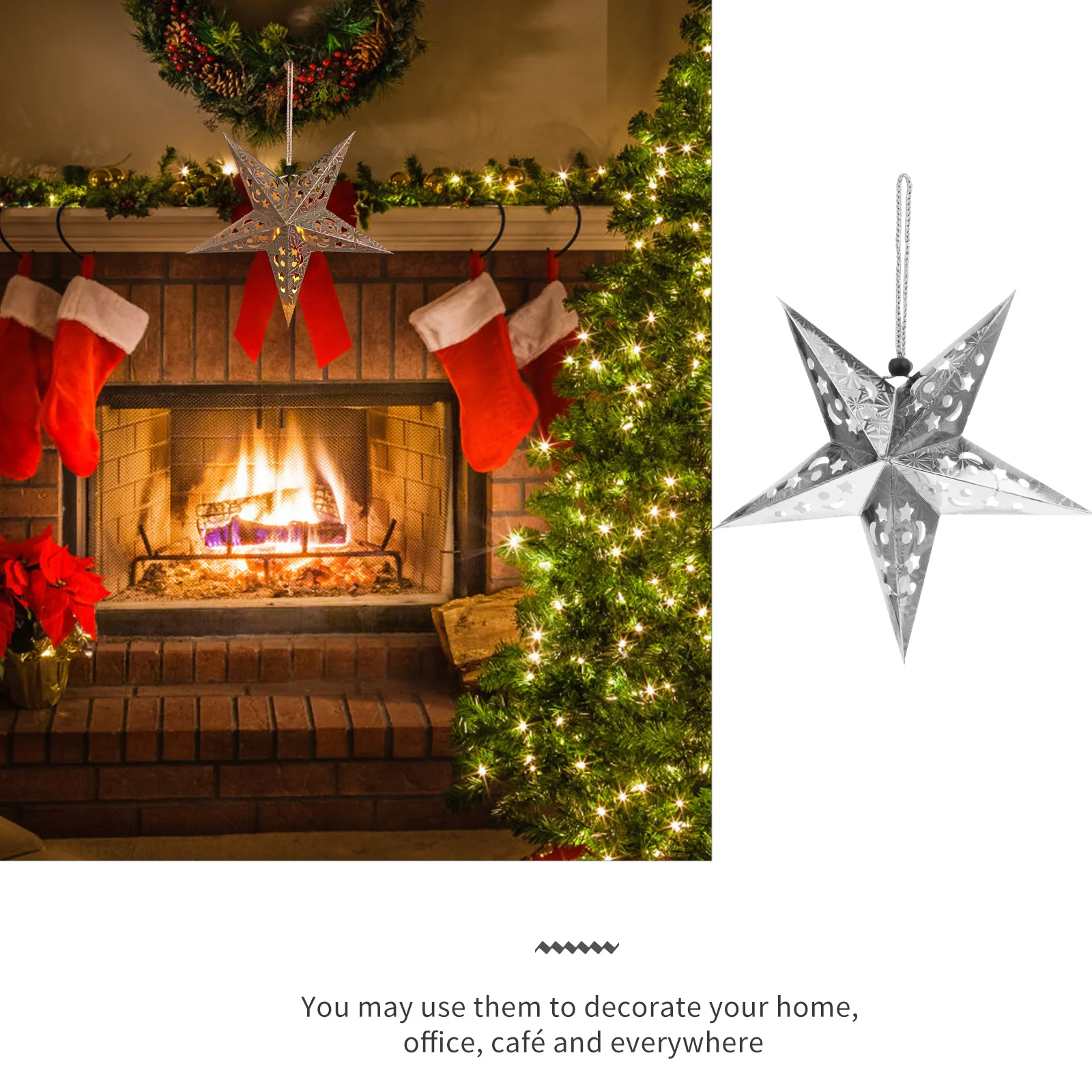 

1 set 1 Set Hanging Light Christmas Ornament Stereo Design For Home Party Supplies Indoor Lighting Decoration