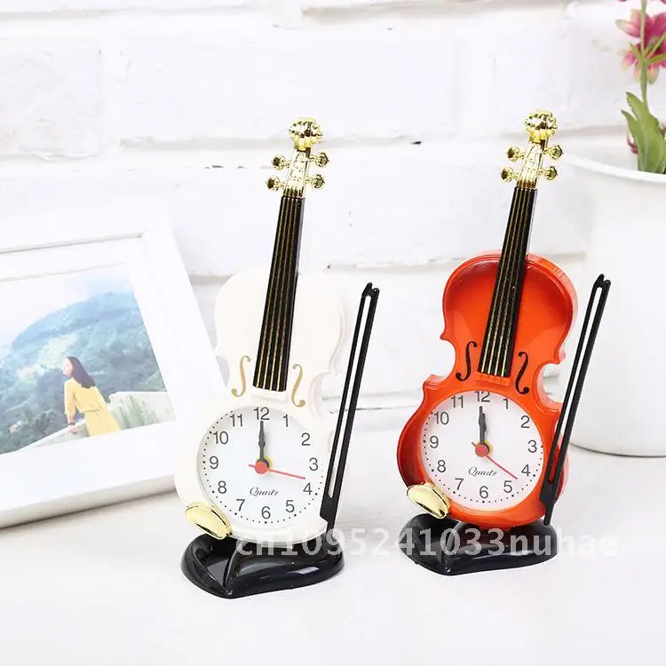

Mini version of the small size violin alarm clock creative cute small gifts small ornaments Children's Day gift