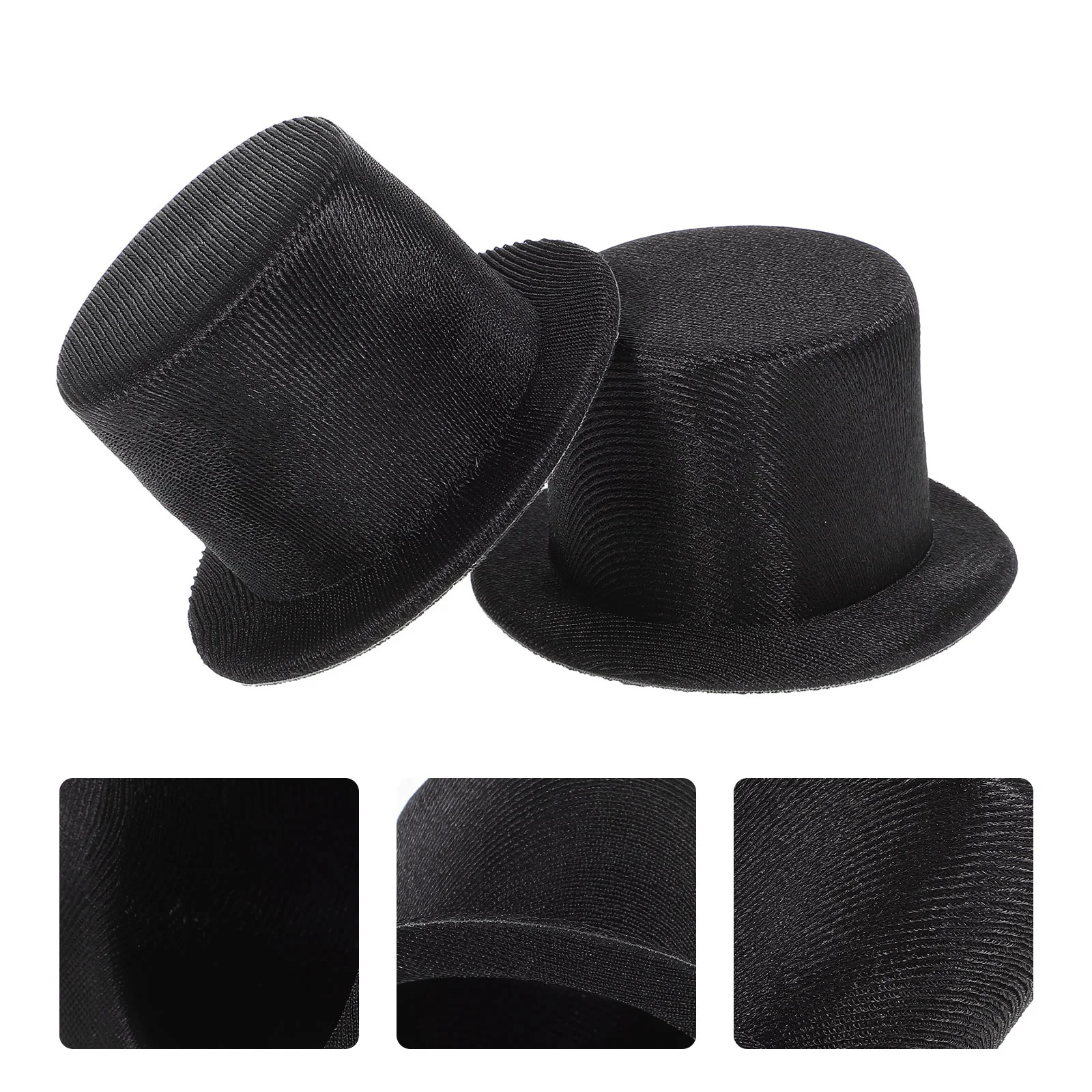 2 Pcs Black Hat Mini Top Hats Truck Toy My Life Accessories Child Kids Clothing