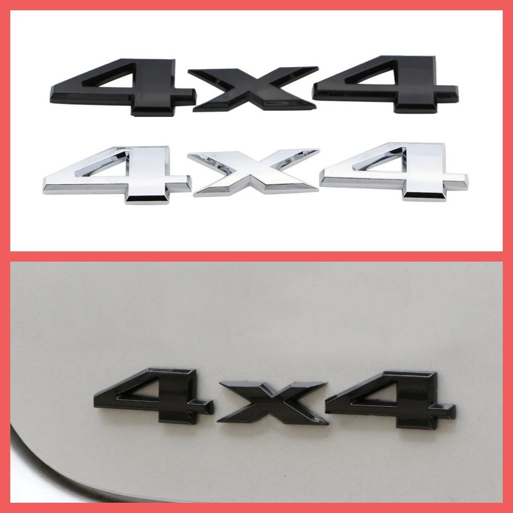 Car Styling 3D 4x4 Wheel Drive Offroad 4 x 4 Car Metal Trunk Adhesive Badge Body Tailgate Emblem For Jeep Wrangler Liberty