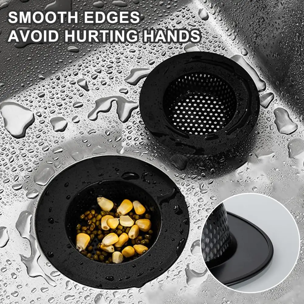 2Pcs Sink Drain Strainer Food Catcher Smooth Edge Simple Installation Quick Drainage Universal Sink Garbage Filter Kitchen Suppl
