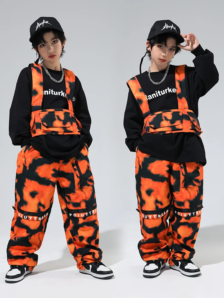 

Hip Hop Children's Fashion Clothes Autumn and Winter Boys' Hip Hop Suit Handsome Children's Clothing Performance Clothes