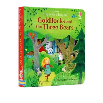 Goldilocks and Three Bears Usborne Peep Inside Fairy Tale Picture Book for Children Learning Montessori Kids Bedtime Book