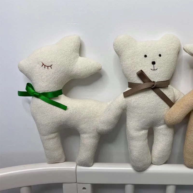 26cm INS Cartoon niedźwiedź jeleń mysz komfort dziecko pluszowe zabawki bawełniana wypchana lalka dzieci rekwizyty fotograficzne dla dzieci prezent urodzinowy